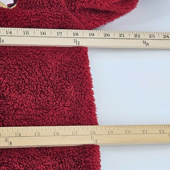 Lauren James Preptec Linden Sherpa 1/4 Zip Sweatshirt Red FSU Women's XS Preppy - Picture 10 of 11